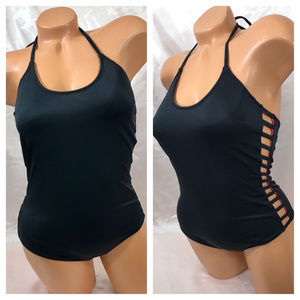 Victoria's Secret  Caged Side One Piece Swimsuit m medium strapped laced cut